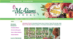 Desktop Screenshot of mcadamsfloral.com