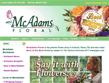 Tablet Screenshot of mcadamsfloral.com